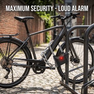 MACRAMEX 110dB Siren Alarm Padlock Anti Theft Waterproof Alloy Alarm Lock Portable Heavy Duty Security Padlock Storage Unit