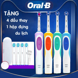 Bàn chải điện Máy đánh răng Oral B chính hãng tặng 4 đầu thay và hộp đựng du lịch. Đầu thay bàn chả