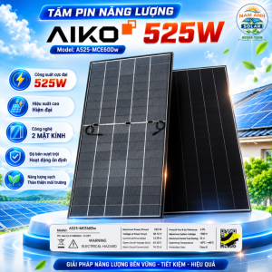 Tấm Pin Năng Lượng Mặt Trời AIKO SOLAR 525W ABC N-Type Mono Hiệu Suất Cao Hàng Mới 100%-A525-MCE60Dw
