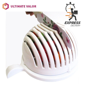SG SELLER 60 Seconds Salad Maker Bowl Cutter Slicer Home Tools Multifunctional Fruit and Vegetable Divider Cut Salad Bowl Fruit Cut Bowl for Kitchen