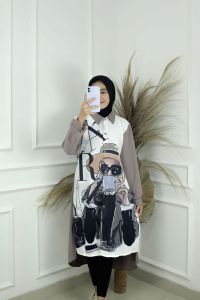Tunik Terbaru 2023 ALINA LONG TUNIK CRINKLE Tunik Lengan Panjang Ootd Style Simple Kekinian