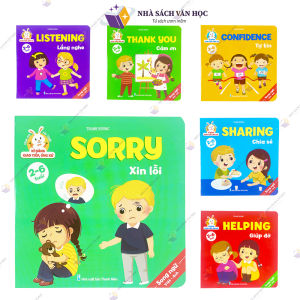 Sách - Bộ 6 Cuốn Cùng Con Rèn Luyện kỹ Năng Giao Tiếp Ứng Xử Từ 2 - 6 Tuổi - Song Ngữ Anh Việt ( Quét File Nghe Đọc )