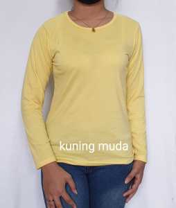 Baju kaos wanita Oneck polos lengan panjang/serba 25rb cuci gudang!!!
