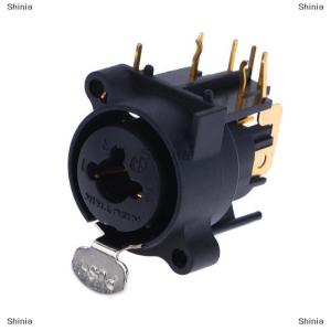 [COD] Shinia 1PC Combo XLR และ6.35mm JACK Connector PANEL MOUNT CHASSIS Connector สำหรับไมโครโฟน