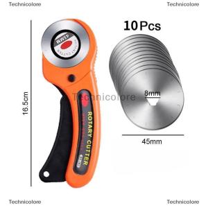 [COD] Technicolore ชุดมีดตัดผ้าลูกกลิ้ง1ชุดมีดตัดผ้ามีดลูกกลิ้งมีดตัดผ้า45มม.