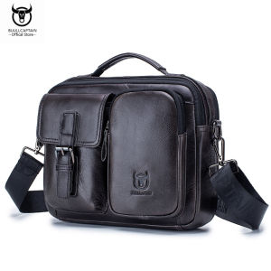 BULLCAPTAIN Man Shoulder Bag Messenger bag 100% Leather Bag for Casual Outdoor Crossbody Bag for Woman Cowhide Leather Bag