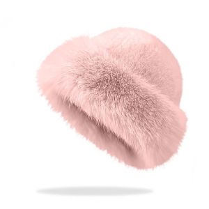 COOLSOOL Wool Winter Hat Imitation Mink Hair Windproof Bucket Hat Warm Pullover Hat