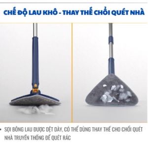 Cây chổi lau tam giác tự vắt xoay 360 độ đa năng