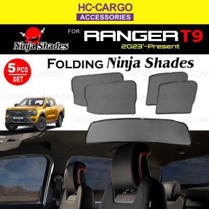 Ford Ranger Raptor Wildtrack T9 Ninja 5pcs Magnetic Sunshade Magnet Sun Shade Sunshield Car Sun Protection