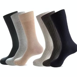 6 Pairs Large Mens Cotton Office Socks Long Solid White Black Mid-Calf Business Formal Sock Casual Plus Size 45 46 47 48 49 502026