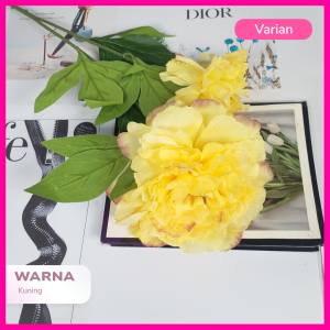 Bunga Peony X2 Premium Artificial Artificial Flower Peony Jumbo Bunga Palsu Dekor