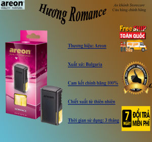 Nước hoa kẹp cửa gió Areon Romance Car Lux - Hương Romance - Xuất xứ Bulgaria - Cam kết chính hãng 100% - Thiết kế từ thép không gỉ - Thời gian sử dụng 3 tháng