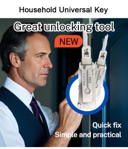 【 Anti-Theft Artifact】2-in-1 Lock Pick Repair Tool Lock Pick Decoder Home Anti-Theft Device