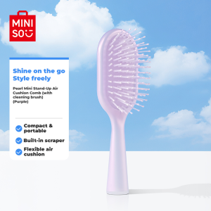 MINISO Cushion Hair Brush + Volumizing Hair Brush Set with Purple and Pink Brushes for Hair Care