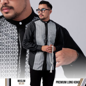 DGM Kemeja Koko Pria Panjang Premium Bordir 011 B