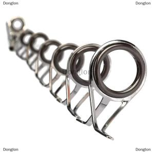 [COD] Donglon 4pcs set Fishing Tackle Stainless Steel Repair Kit Set Fishing Rod Guide Ring Tip Fishing Pole Circle Ring Eye Guide Wire Loop