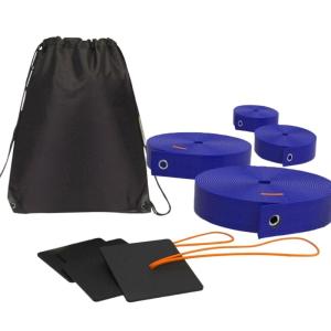 Regulable Sand Volleyballs Courts Line Set Durability Nylon Boundaries Markers Outdoor Use Includes Anchors Storage Bag