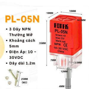 Cảm biến tiệm cận Fotek PL-05N NPN phát hiện kim loại