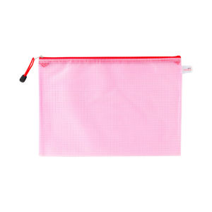A4 Transparent File Bag Nylon Mesh Zipper Information Storage Office Student Subject Stationery Bill Zipper Files School Office