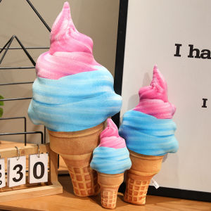 JOJO CASTLE Simulation Ice Cream Doll Cartoon Print Throw Pillow 20/35/50cm Creative Chocolate Ice Cream Sweetener Toy Doll Birthday Gift Girlfriend Children 冰淇淋 抱枕