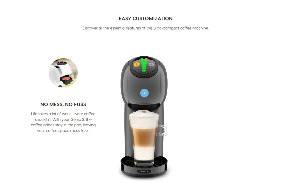 NESCAFE DOLCE GUSTO Genio S Basic Graphite Coffee Machine 1600W