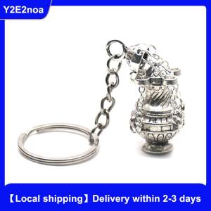【Local shipping】  Incense For Burner Keychain Metal Censer Religious For Key Ring Jewelry Bag Car Pendant Keyfob For Home Office