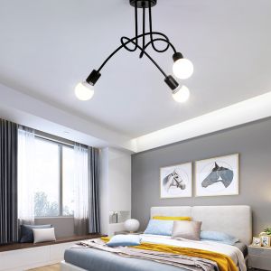 Modern Minimalist Chandelier ceiling light Nordic centre ceiling light for Living Room Bedroom Dining room restaurant balcony Black Gold e27 Lamp holder aisle light creative home lighting Retro Loft Spider Chandelier