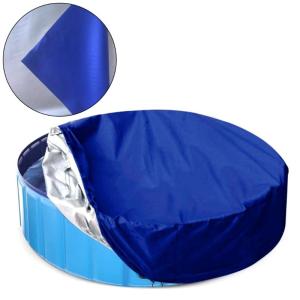 12FT Round Spa Pool Cover Block Waterproof Dustproof Oxford Cloth Outdoor Bath Swimming Pool Leaf Net Accessories