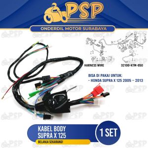 Kabel Body Supra X 125 - Cable Cabel Tali Seling Bodi Utama Set Komplit Honda Supra X 125 Lama Karbu