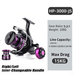 CORALOV Reel Pancing HP500-7000 Power Handle Reel Spinning Saltwater Titanium 13+1 Bb Max Drag 30kg