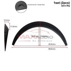 Samurai-Lips Universal PP Wide Body Flexible Diffuser Car Fender Flares Matte Black Wheel Arches Cover