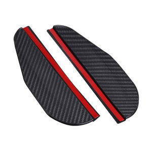 ที่กันฝนกระจกมองหลังรถยนต์ ลายคาร์บอนไฟเบอร์ ติดตั้งง่าย ป้องกันฝนและแสงแดดส่องเข้ามาได้ 2 ชิ้น