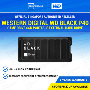 <Authorised Reseller> Western Digital WD Black P40 1TB 2TB Black Game Drive SSD Portable External Hard Drive