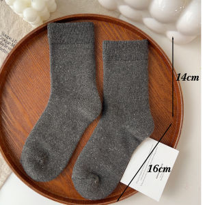 New Winter Warm Women Socks Wool Men Socks Super Thicker Solid Socks Merino Wool Socks Against Cold Snow Terry Socks Chrismas Gift