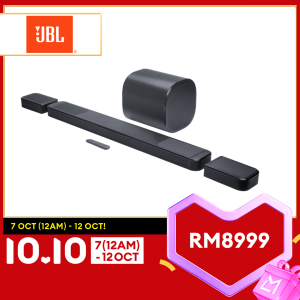 JBL BAR 1300 MK2 11.1.4 Channel Soundbar System with Detachable Surround Speakers | AI Sound Boost | Dolby Atmos® | DTS:X ® | 2470W Output Power | 8" Dual-driver Subwoofer | Multibeam™ 3.0 | PureVoice 2.0 | SmartDetails | One Commander