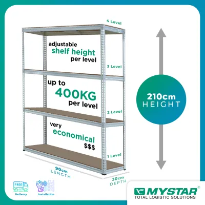 Original MYSTAR Boltless Rack for Bomb Shelter and Storeroom (Fibreboard) | 210cm Height | Singapore Local Stock |