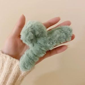 Zy Fashion Plush Hair Clip for Women Korean Style Elegant Hair Claw Fashion Girl Shark Clip