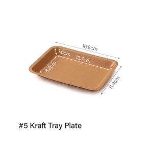 Disposable Kraft Tray Paper Plate Boat Tray Kraft Tray