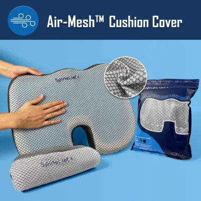 Spinelief - Air-Mesh Seat Cushion Cover SpineFoam Coccyx Seat Cushion Cover