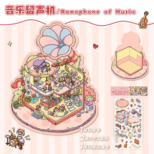 3D Miniature Scenes Sticker Cartoon Scene Stickers Cute Miniature Scene Collage DIY Childrens Educational Toys 3D Stereoscopic Landscape Stickers