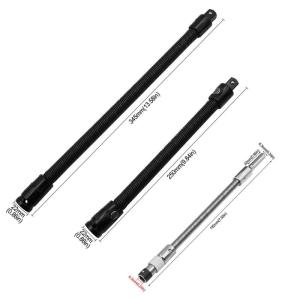 Cờ lê điện tử tay áo Ổ cắm nối công cụ phổ Rod linh hoạt có thể uốn cong trục ống trục kết nối mắt xích kim loại