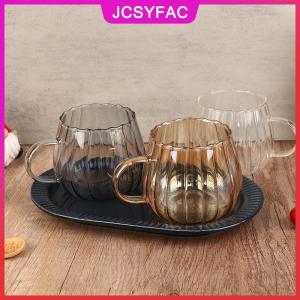 JCSYFAC Chịu nhiệt có tay cầm cốc thủy tinh cốc sữa ăn sáng dễ thương văn phòng nhà Cà Phê Cốc Bí Ngô mô hình đồ uống