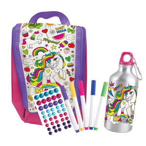 DIY doodle water bottle with bag kids graffiti make your own bottle
