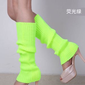 Women Leg Warmer Foot Long  Sock Warm Keeping Booties High Black High Boots Thigh Pure Color