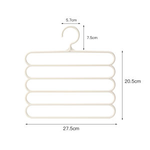 5 Layers Plastic Multi-Functional Gallus Pants Trousers Tie Bras Storage Rack Hanger