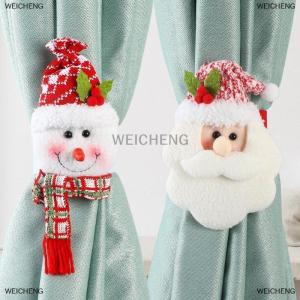 [COD] WEICHENG Santa Christmas Rèm khóa chủ Mr. giáng sinh Rèm Tieback khóa phim hoạt hình Snowman. Người tuyết và người giữ Santa
