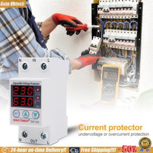 [Auto Vktech] SVP-916 Adjustable Voltage Surge Protector Current Circuit Breaker for Household