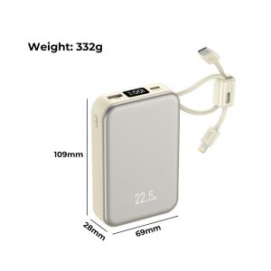 [CCC Certified]Anvers  20000mAh PD20W+22.5W Fast Charging  With Lightning and Type-C Cable