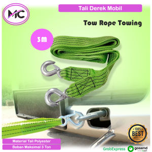 Tali Derek Katrol Mobil Tali Towing Emergency Car Tow Rope Tali Trailer Mobil Penyelamat Alat Tarik Penarik Mobil Mogok Super Kuat