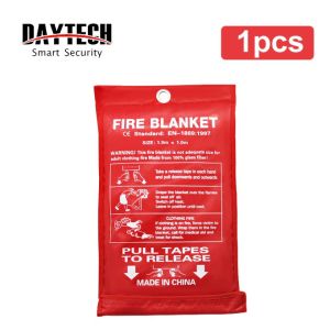 DAYTECH Home Fire Blanket for Kitchen Fiberglass Safety Fire Fighting Prevention for Factory/Fireplace/Grill/Car 1.0m x 1.0m  FB01